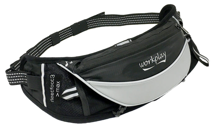 Running Bum Bag for women - Black and reflective